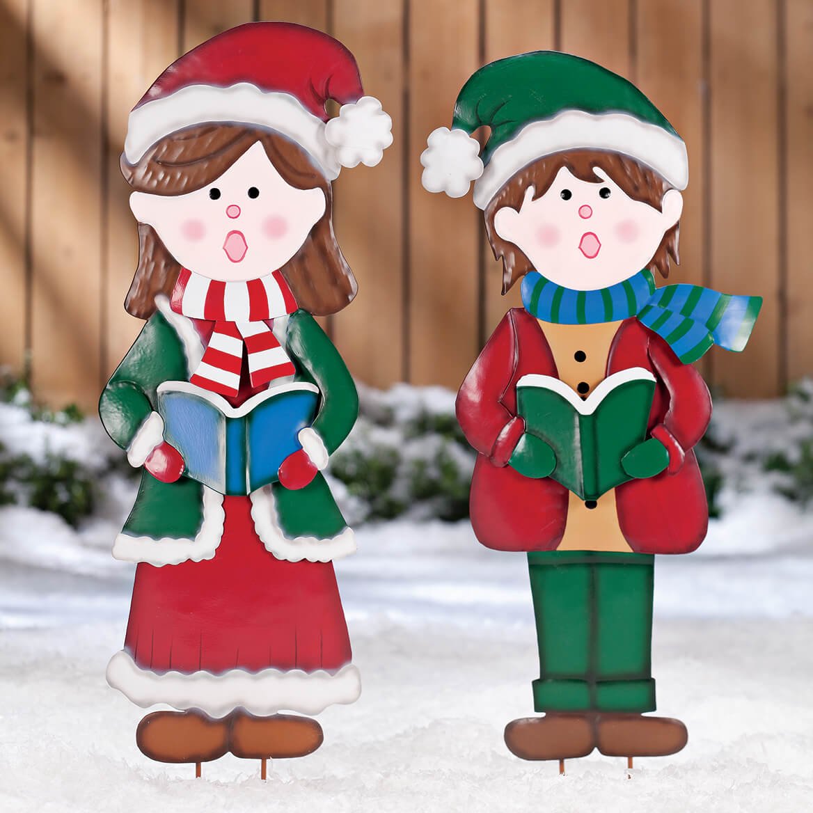Amazon.com: Miles Kimball Metal Girl and Boy Carolers by Fox River